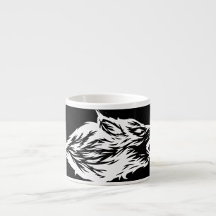 Xícara De Espresso Wolf Head