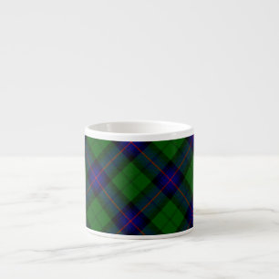 Xícara De Espresso Xadrez azul-tartan-clã-forte