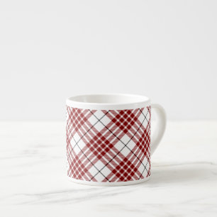 Xícara De Espresso Xadrez branca-tartana