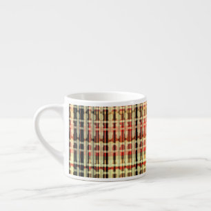 Xícara De Espresso Xadrez Country Xadrez Design Pêssego