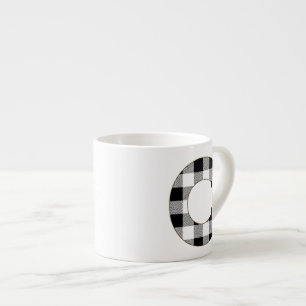 Xícara De Espresso Xadrez Gingham C