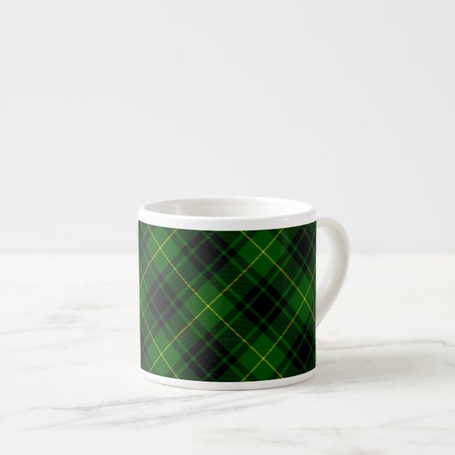 Xícara De Espresso Xadrez verde MacArthur tartan (Frente Esquerda)