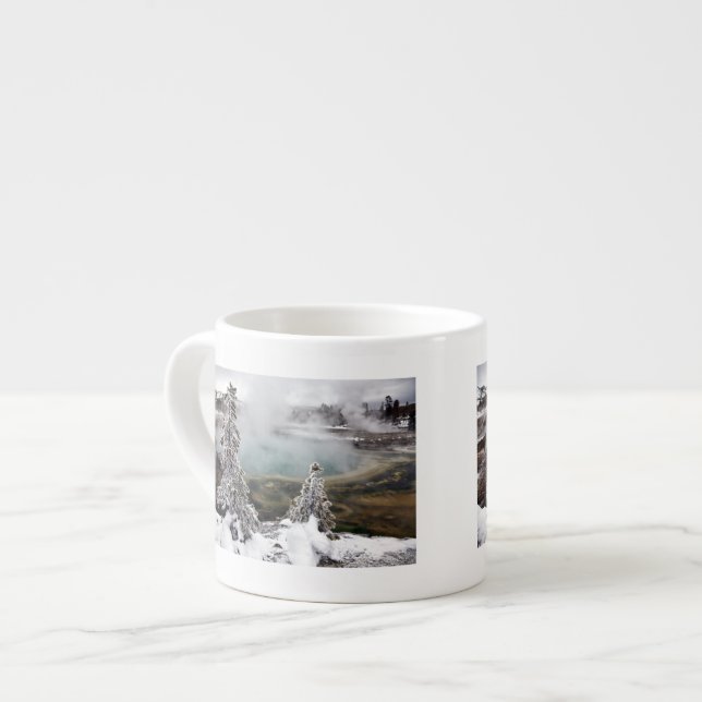 Xícara De Espresso Yellowstone nevado (Frente Esquerda)