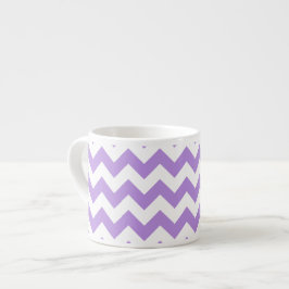 Xícara De Espresso Zigzag Roxo, Chevron Roxo, Padrão Geométrico