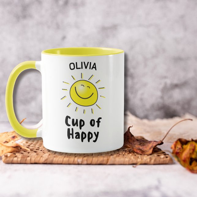 Xícara de Feliz Sol Moderno Cachorro SUN Mug (Criador carregado)