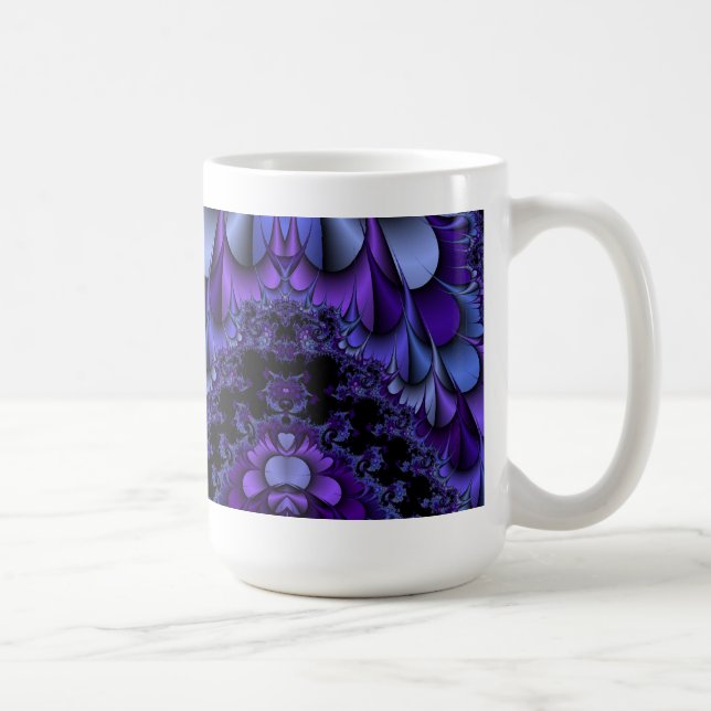 Xícara de Pétalas Roxo Fractal (Direita)