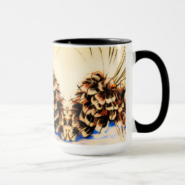 Xícara de Pinecone azul