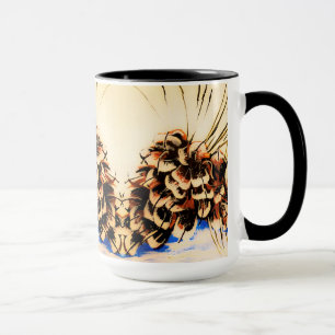 Xícara de Pinecone azul