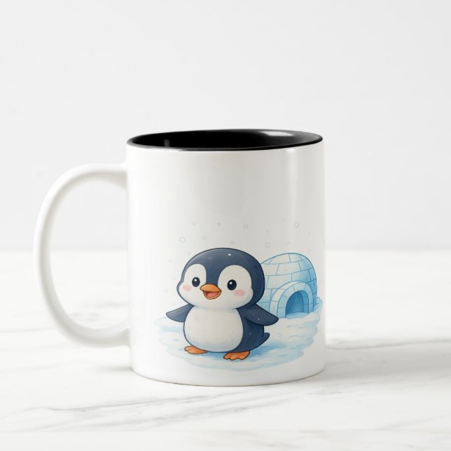 xícara de pinguim giro (Esquerda)