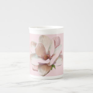 Xícara de porcelana magnólia rosa