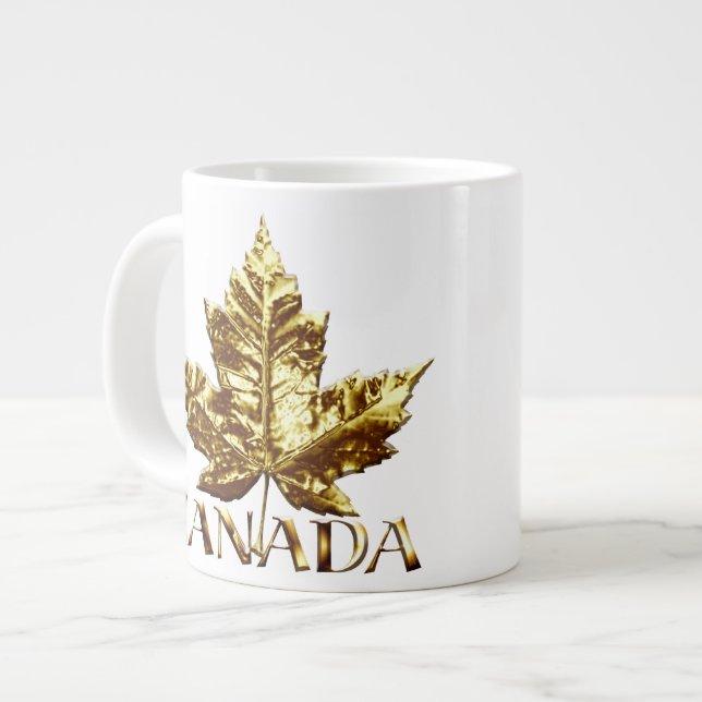 Xícara Dourada de copa de café do Canadá Jumbo (Frente Esquerda)
