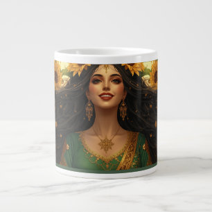 Xícara Senhora Girassol Persa   Arte Floral Elegan
