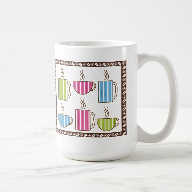 Xícaras de Café com Listras Finas (Direita)