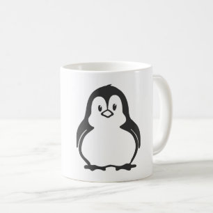 Xícaras de café com pinguim
