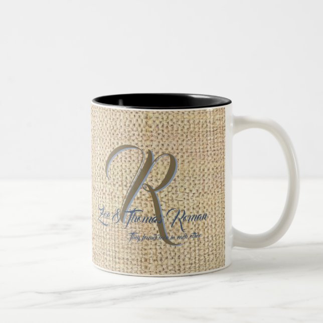 Xícaras de café de Beige personalizados (Direita)