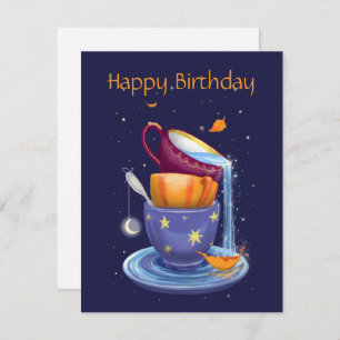 Xícaras de chá caem