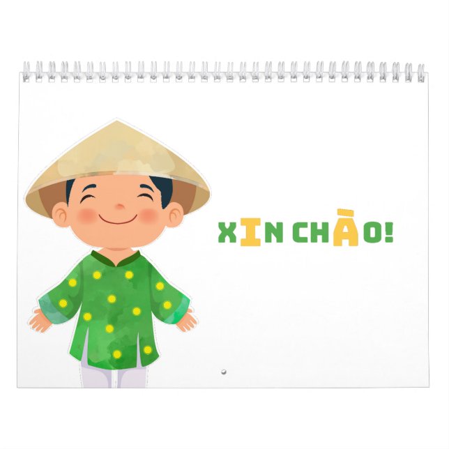 XIN CHÀO! Calendário Vietnã (Capa)
