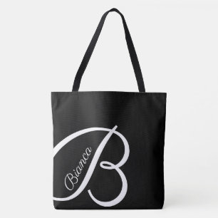 XL BAG - MONOGRAM + NAME - bolsa preto moderno