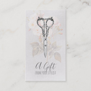 xmas do certificado de presente do cabeleireiro do