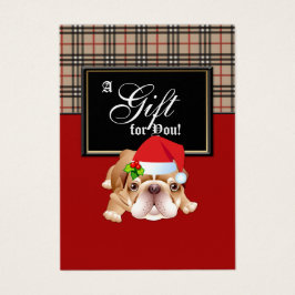 Xmas Fashion Gift Card Designer Xadrez Holly Dog R
