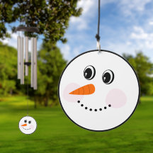 Xmas Happy Snowman Face Monograma