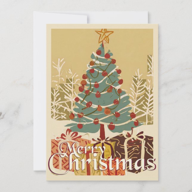 Xmas Motif, com presentes na árvore de Natal (Frente)