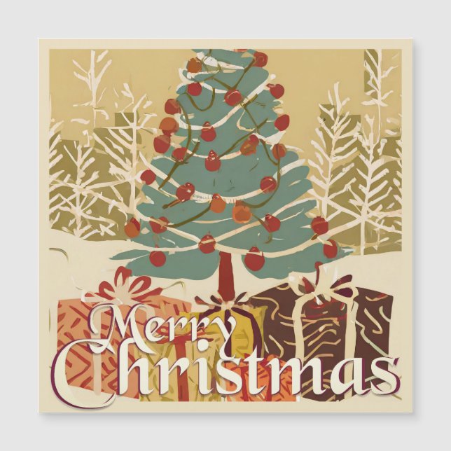 Xmas Motif, com presentes na árvore de Natal (Frente)