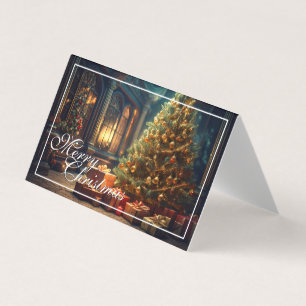 Xmas Motif com presentes na árvore de Natal