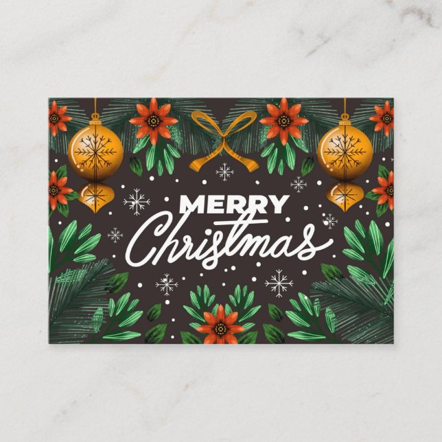 Xmas Tropical Oferece o Cartão de Saudação de Nata (Frente)