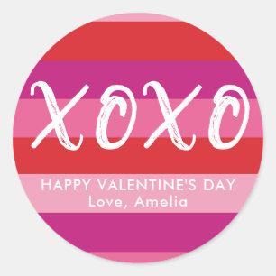 XOXO - Adesivos personalizados para Dia dos Namora