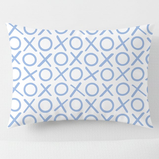 XOXO Hugs & Kisses Blue White Modern Pattern (Criador carregado)
