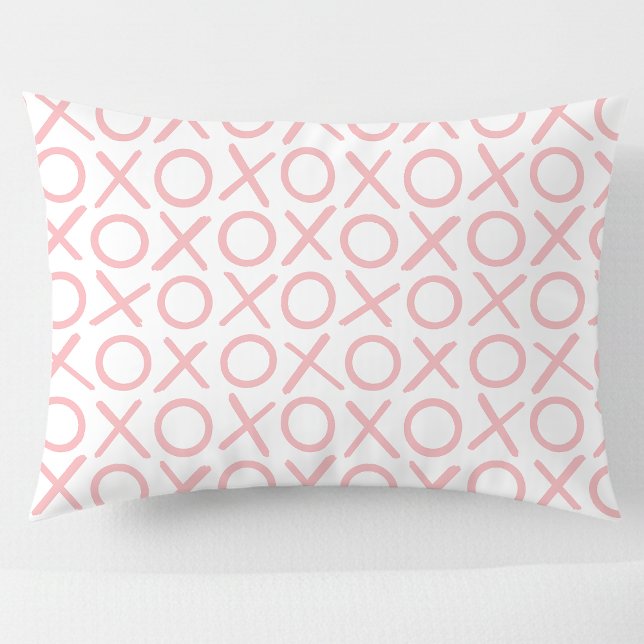 XOXO Hugs & Kisses Pastel Pink White Modern (Criador carregado)