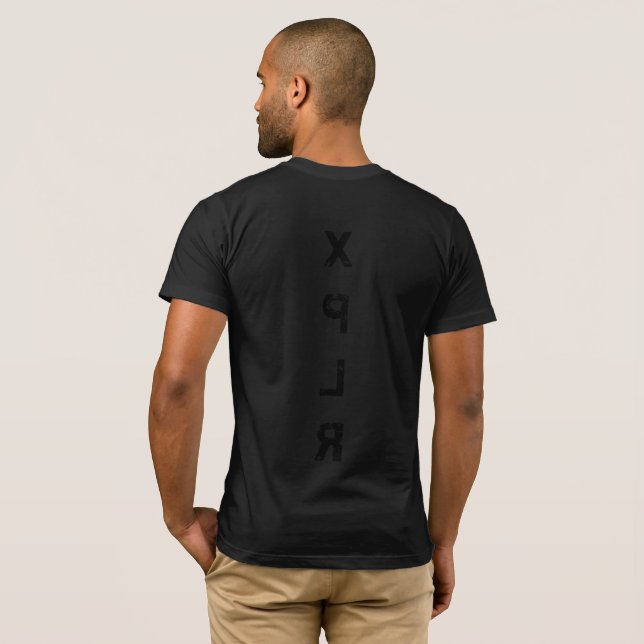 XPLR todos enegrecem o t-shirt (Parte Traseira Completa)