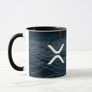 xrp, caneca de café preto da ondinha