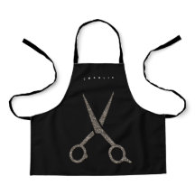 XS Hairdresser Tesoura moderna PERSONALIZADA Apron