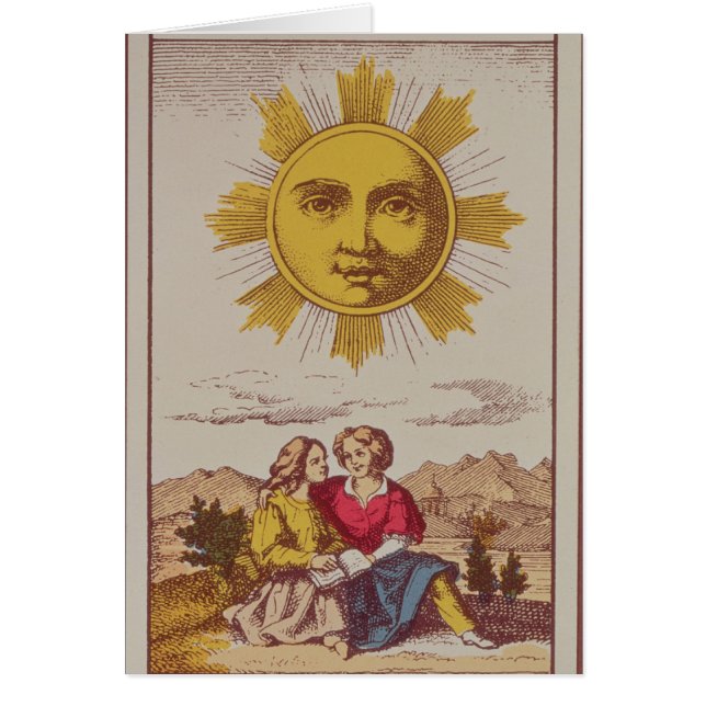 XVIIII Le Soleil, cartão de tarot francês do Sun (Frente)