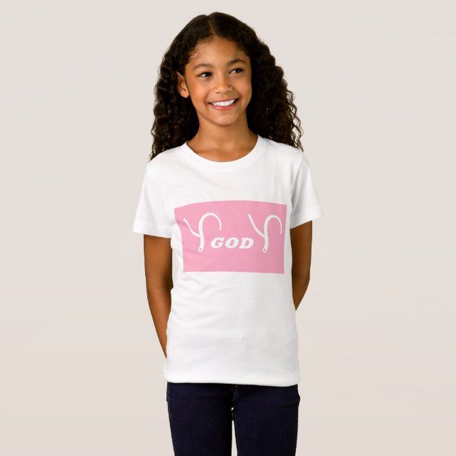 "Y God Y" Pink T-Shirt Design (Frente Completa)