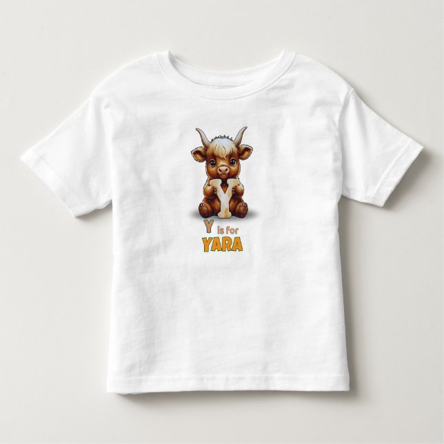 Y is for Yak – Custom Name Toddler T-shirt (Frente)