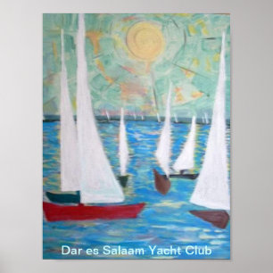 Yacht club de Dar es Salaam, navegando o poster da