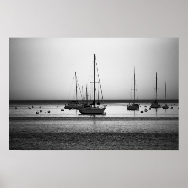 Yachts belo impressão de arte (Frente)