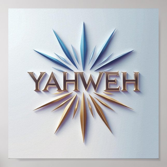 Yahweh Poster Impressão | Ai Christian Matte Wall  (Frente)