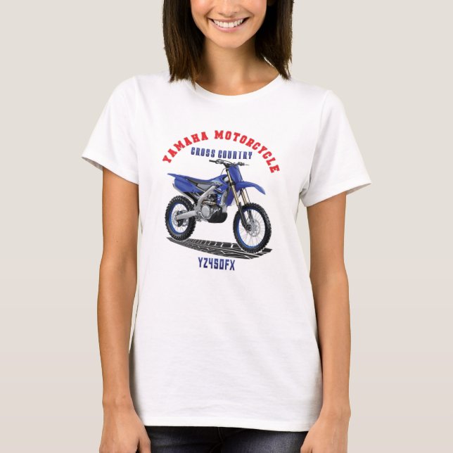 YAMAHA YZ450FX - T-Shirt Personalizada do Designer (Frente)