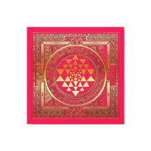 yantra mandala canvas ioga cor-de-rosa dourado
