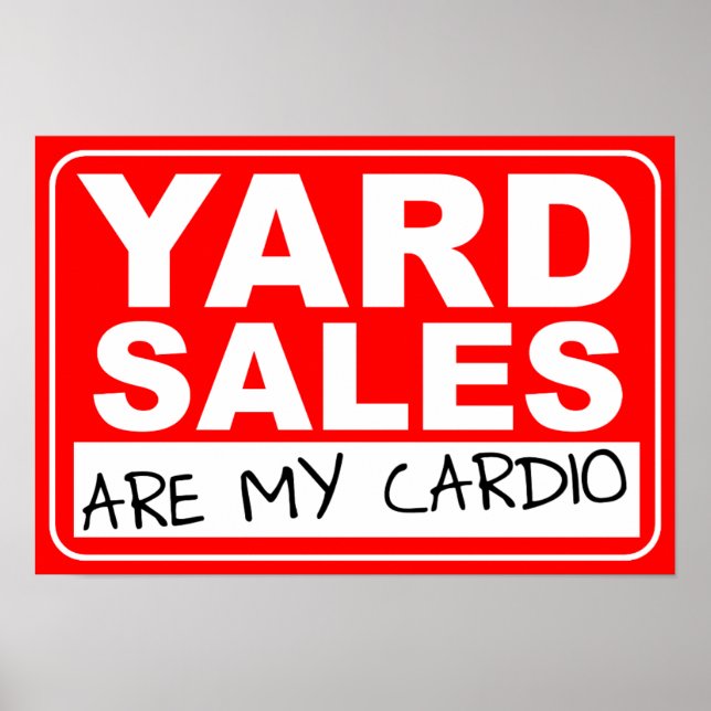 Yard Sale Cardio Poster (Frente)