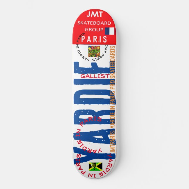 YARDIE EM PARIS 8 1/4" Deck de Skateboard (Frente)
