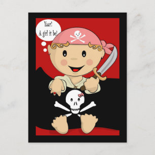 Yarrr! Uma menina é! Cartão postal