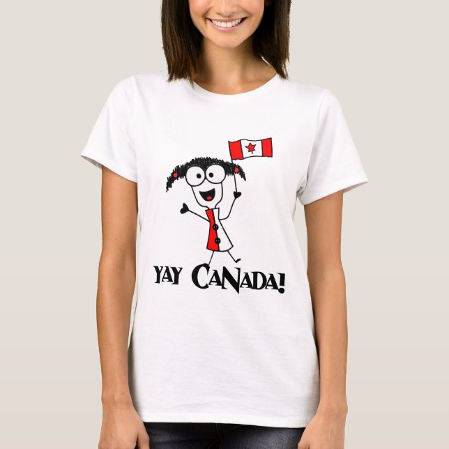 Yay Canadá! T-shirt (Frente)