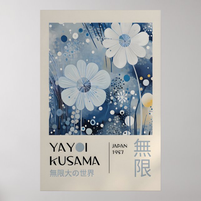 Yayoi Kusama Impressão - Arte de Parede Japonesa - (Frente)