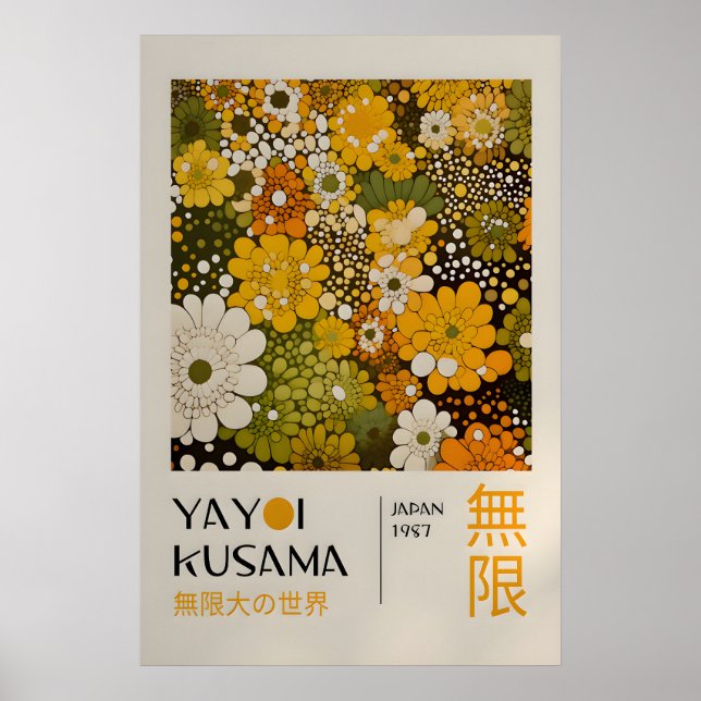 Yayoi Kusama Impressão - Arte de Parede Japonesa - (Frente)
