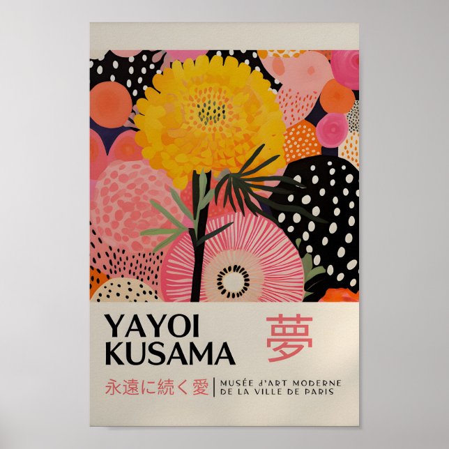 Yayoi Kusama Inspirou o Impressão de Arte Abstrato (Frente)